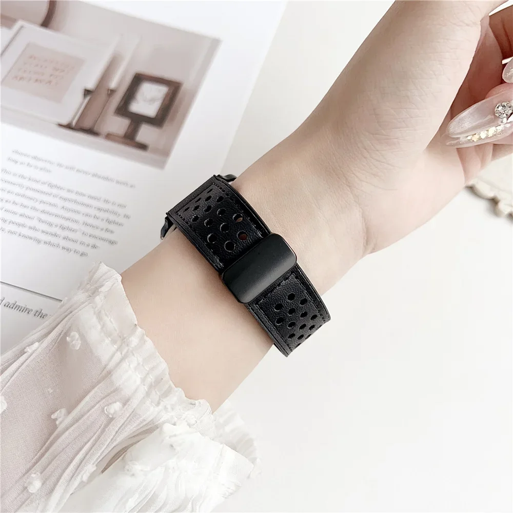 애플 워치 밴드용 스트랩, 정품 가죽 및 실리콘 팔찌, 한국 아이워치 시리즈 9, 8, 7, 6, 5SE, 45mm, 44mm, 40mm, 42mm, 41mm, 울트라 49mm