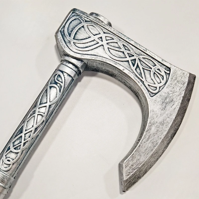 60cm Assassin Game Peripheral Predator Valin's Axe Cosplay Prop Battle Sword Halloween Decorative weapons Toy Rubber Boy Gift