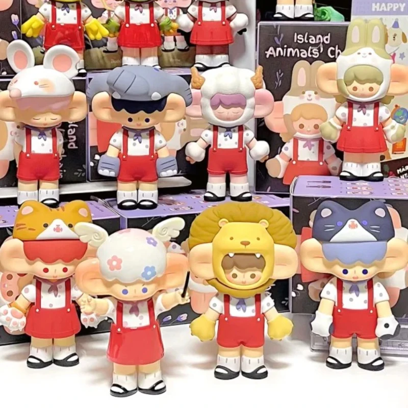 Figura De Acción 섬 동물 합창단 시리즈 블라인드 박스 장난감 Caja Misteriosa 귀여운 애니메이션 액션 피규어 인형 데스크탑 장식품 선물