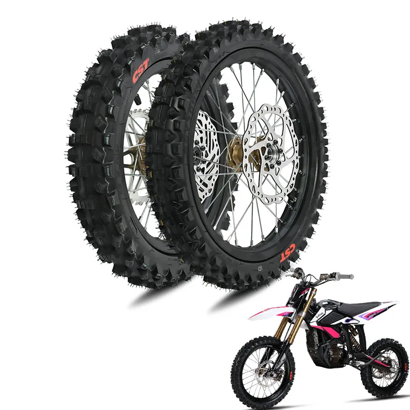 60/100-14 Front+70/100-12 Rear Wheel Tire Rim Assembly for Surron Hyper Bee Motorcycles Wheel Kit Electric Dirt Bike Accessories