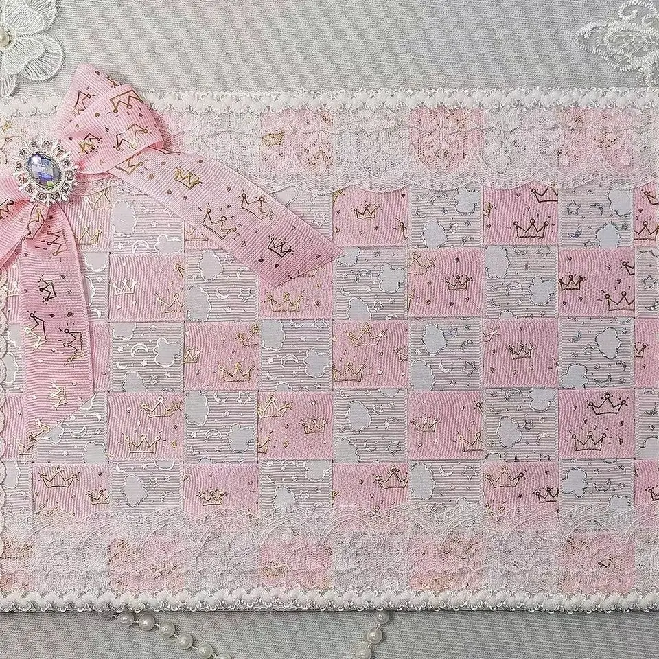 Ita Bag Insert Board Ribbon Checkerboard Badge Display Board Lace Bowknot Board Clear Collector Backplate