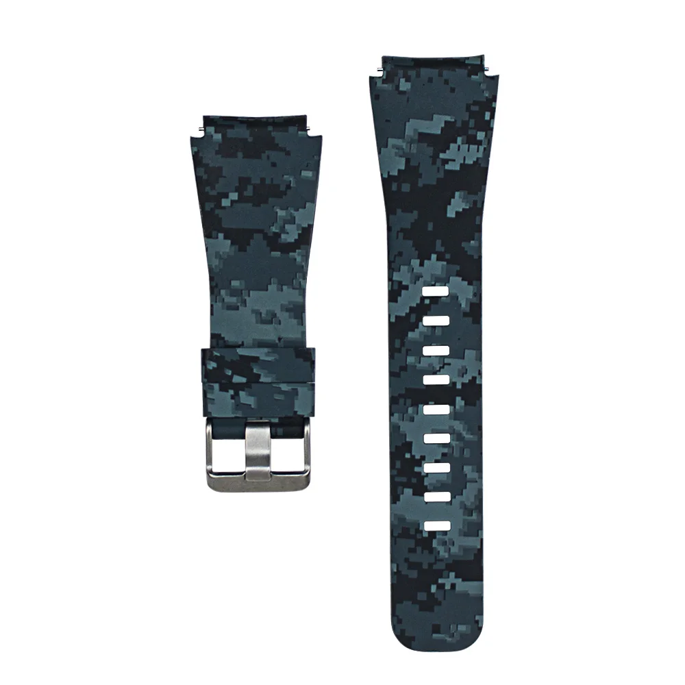 22mm Camouflage Printed Silicone Bracelet for Samsung Galaxy Watch 3 Band 45mm Strap for Huawei GT 3 2/Pro 46mm Runner Belt