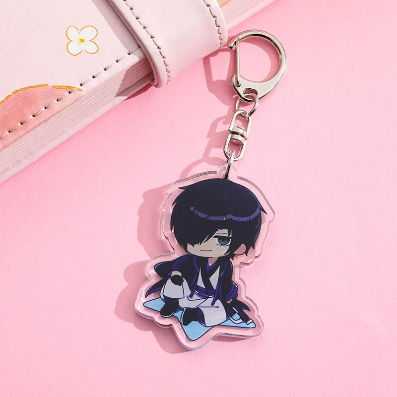 Anime GINTAMA Acrylic Keychain Kawaii Cartoon Characters Sakata Gintoki Hijikata Toushirou Pendent Keyring Jewelry