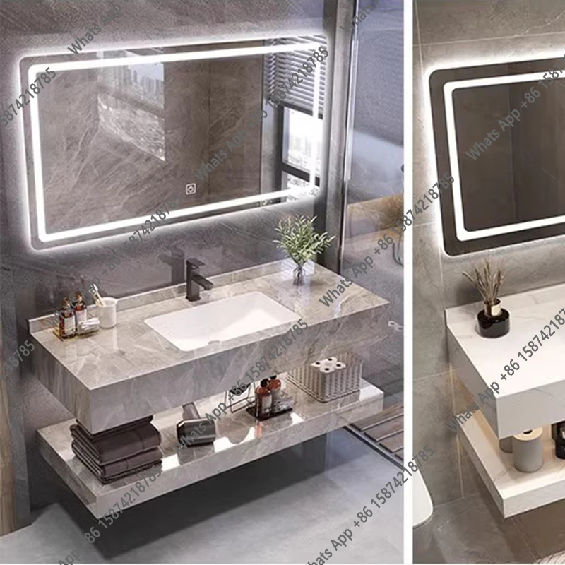 JBathroom Vanities Light Storage Mobiletto Bagno Furniture Simple Washbasin Bathroom Vanities Vintage Toilet Partition Vanity