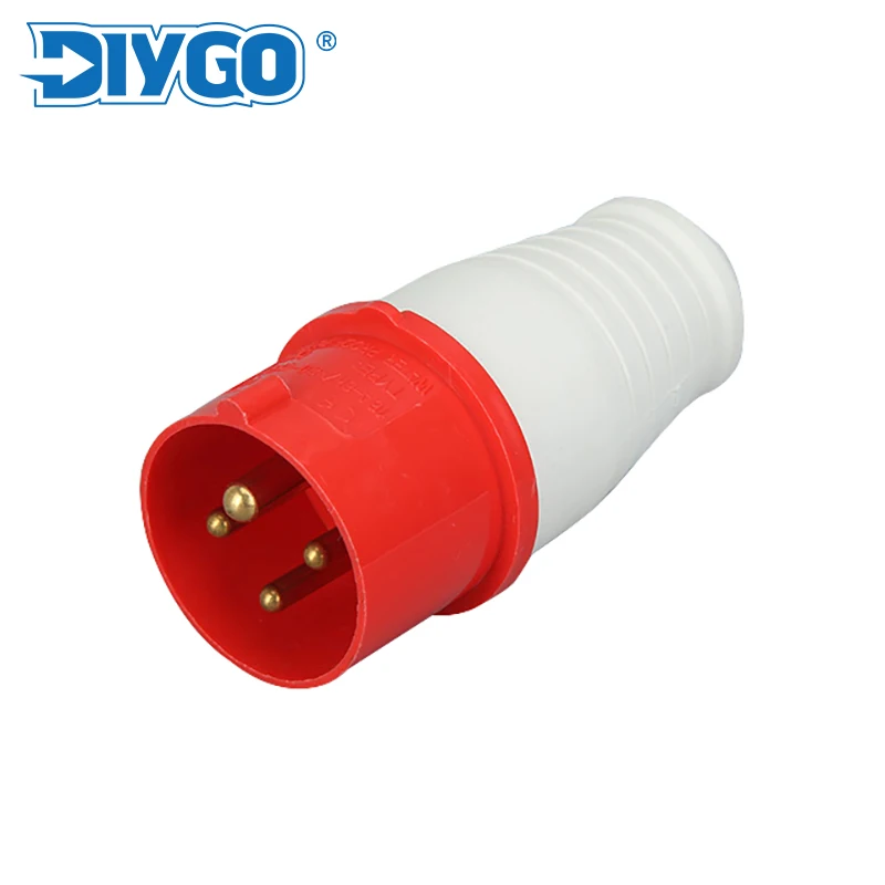 DIY GO IP44 Industrial Plug & Sockets Waterproof Cable Wire Connector Electrical Power Conditioning Male Female 16A 380V-415V