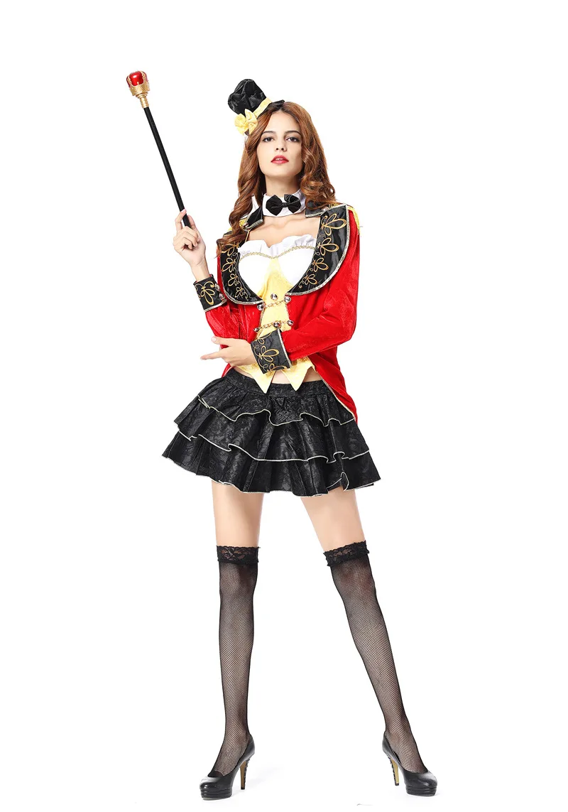 

Halloween female magician costume circus tuxedo Couple role-playing costumes