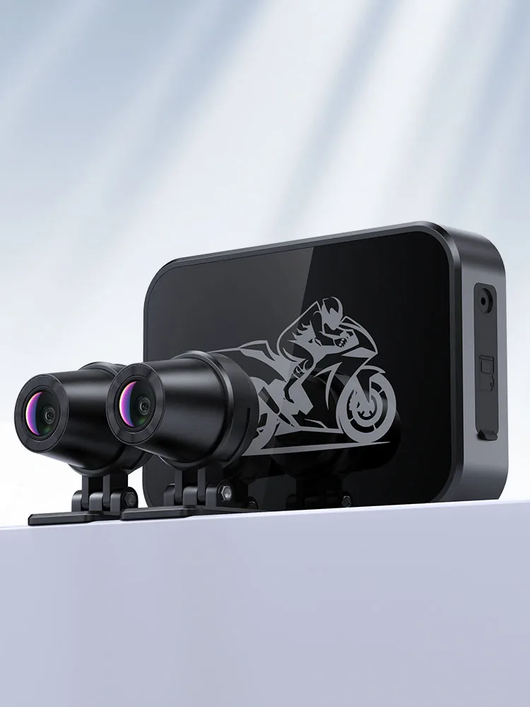 Motorfiets 720P/1080P/2K HD DVR Waterdichte IP67 Actie Camera Recorder Voor- en Achteruitkijkcamera Motorfiets Dash Cam WiFi Smart Connect - afbeelding 2
