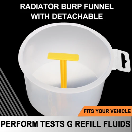 Imagen 2 del producto Kit de llenado de refrigerante a prueba de derrames para vehículos universales, embudo de llenado de plástico, herramienta de aceite de vertido, accesorios para automóviles, 15 piezas por juego