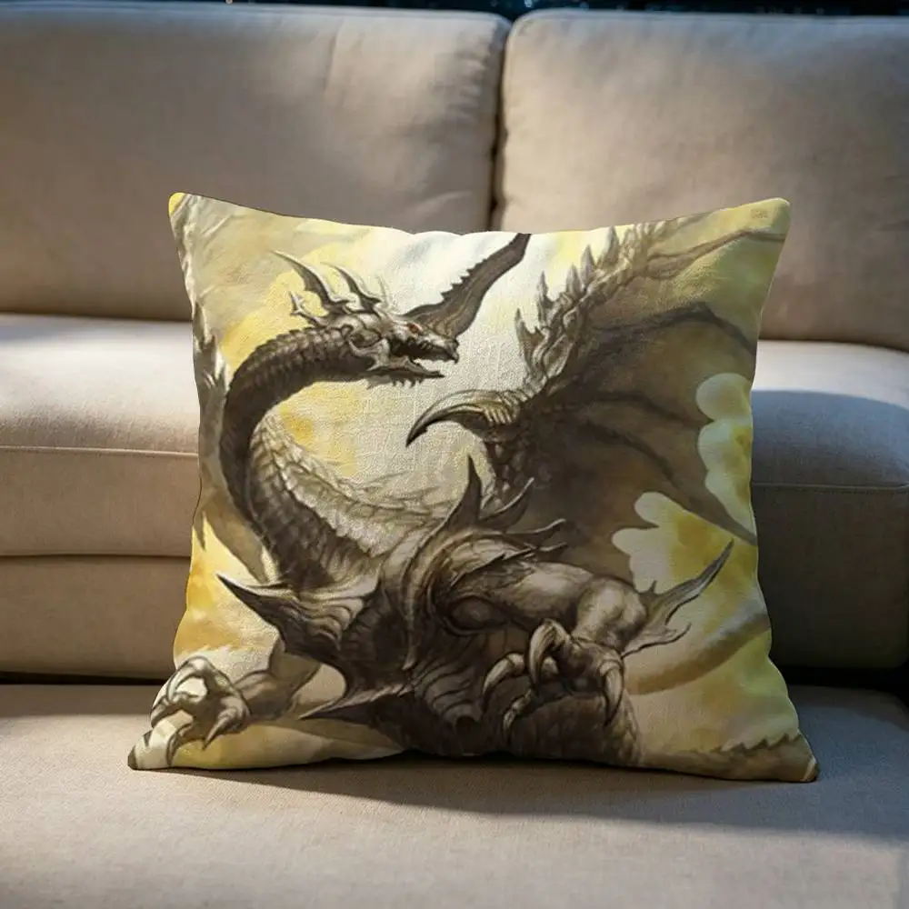 Y-Yu-Gi-Oh Victory Dragon Double-sided printed pillow cover Solid color minimalist pillowcase, fits all bedroom styles