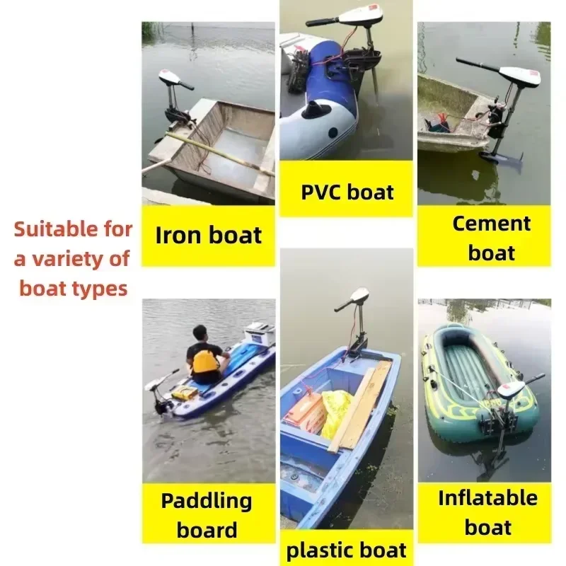 محرك كهربائي خارجي 12/24 فولت بدون فرشاة 18-88 رطل محرك التصيد الكهربائي قابل للطي من الفولاذ المقاوم للصدأ محرك القارب #5