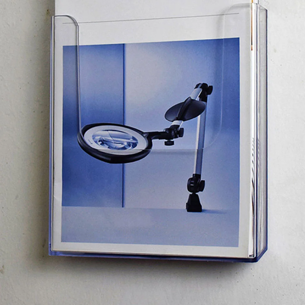 

A5 Display Catalog Rack Practical File Magazine Holder for Office Organizer Wall-mounted Plastic Brochures