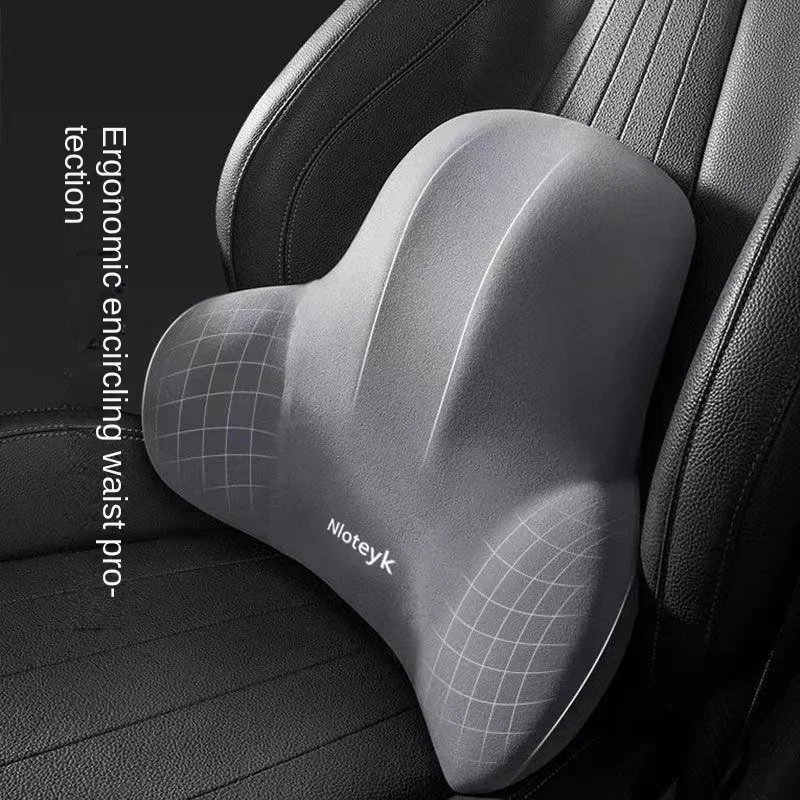 Car lumbar headrest car neck pillow car cushion backrest lumbar cushion memory foam lumbar support pillow