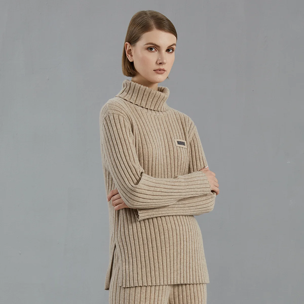 

BC836 Turtle Neck Pullover for Women 100% Cashmere Sweater Pure Cashmere Knitted Clothes