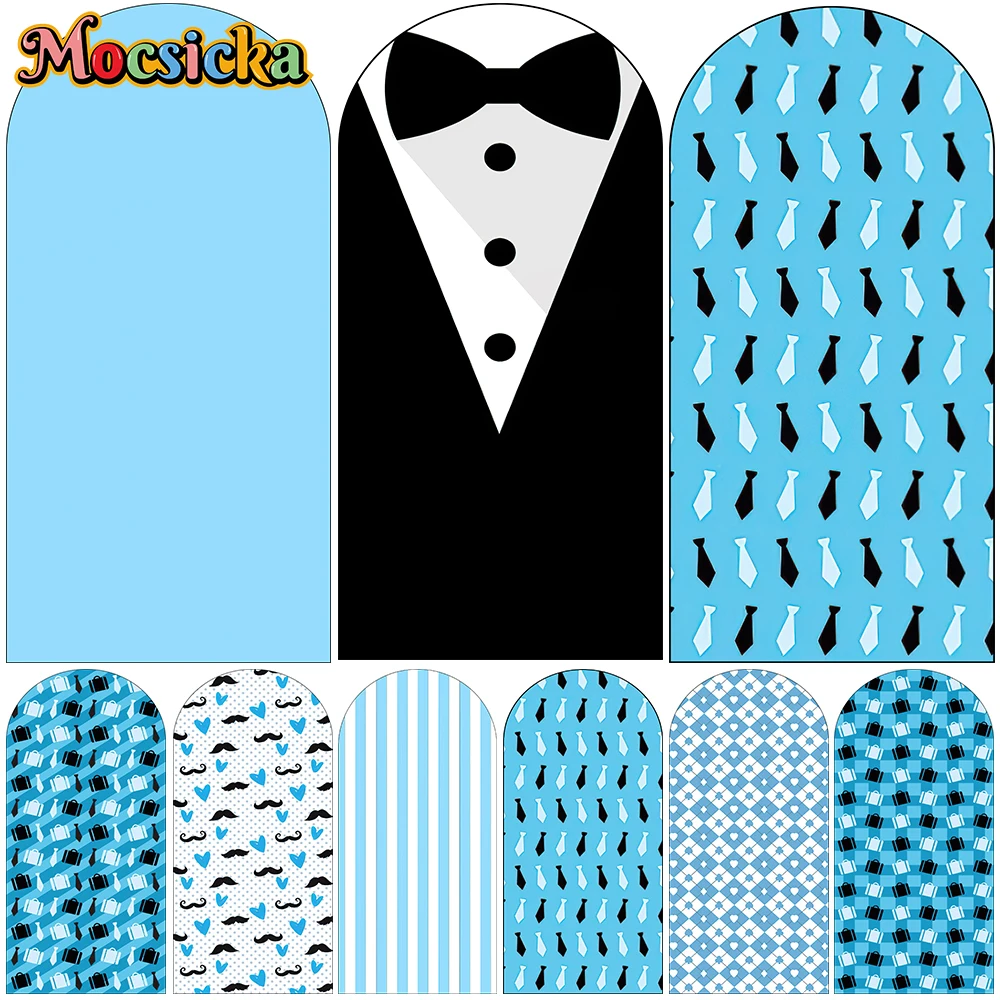 

Mocsicka Baby Boss Arch Cover Backdrop Soft Elastic Double-Faced Children Boy Birthday Arched Background Party Decorations Props