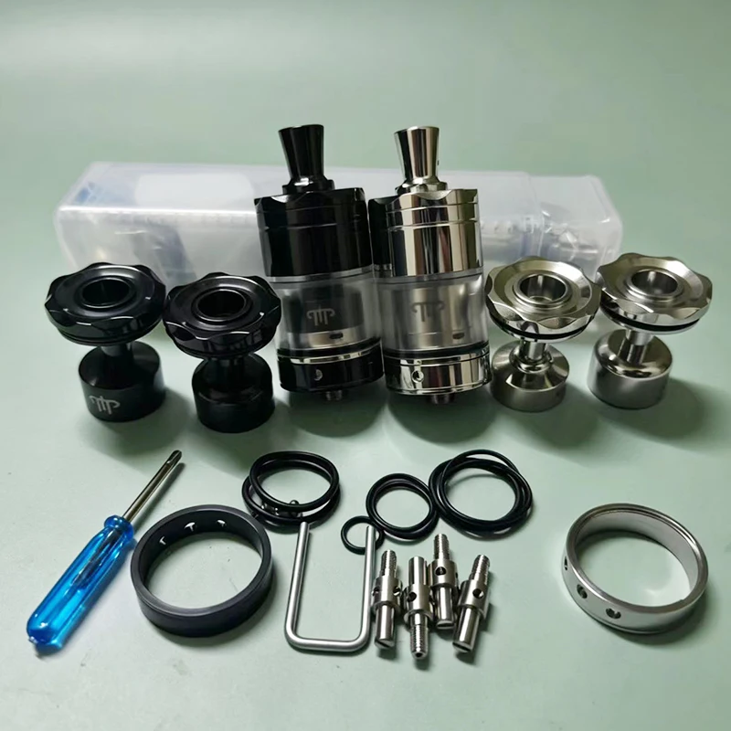 

Diplomat RTA MTL 23mm Rebuildable Tank Polishing Single Coil Bottom Airflow 316ss with 3 Chambers And 5 Air pinsS pare Part