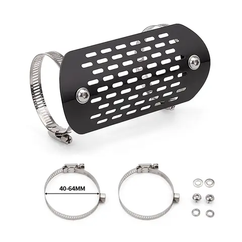 Motorcycle Exhaust Pipe Muffler Pipe Cap, Carbon Fiber Color Protector, Heat Shield Protector