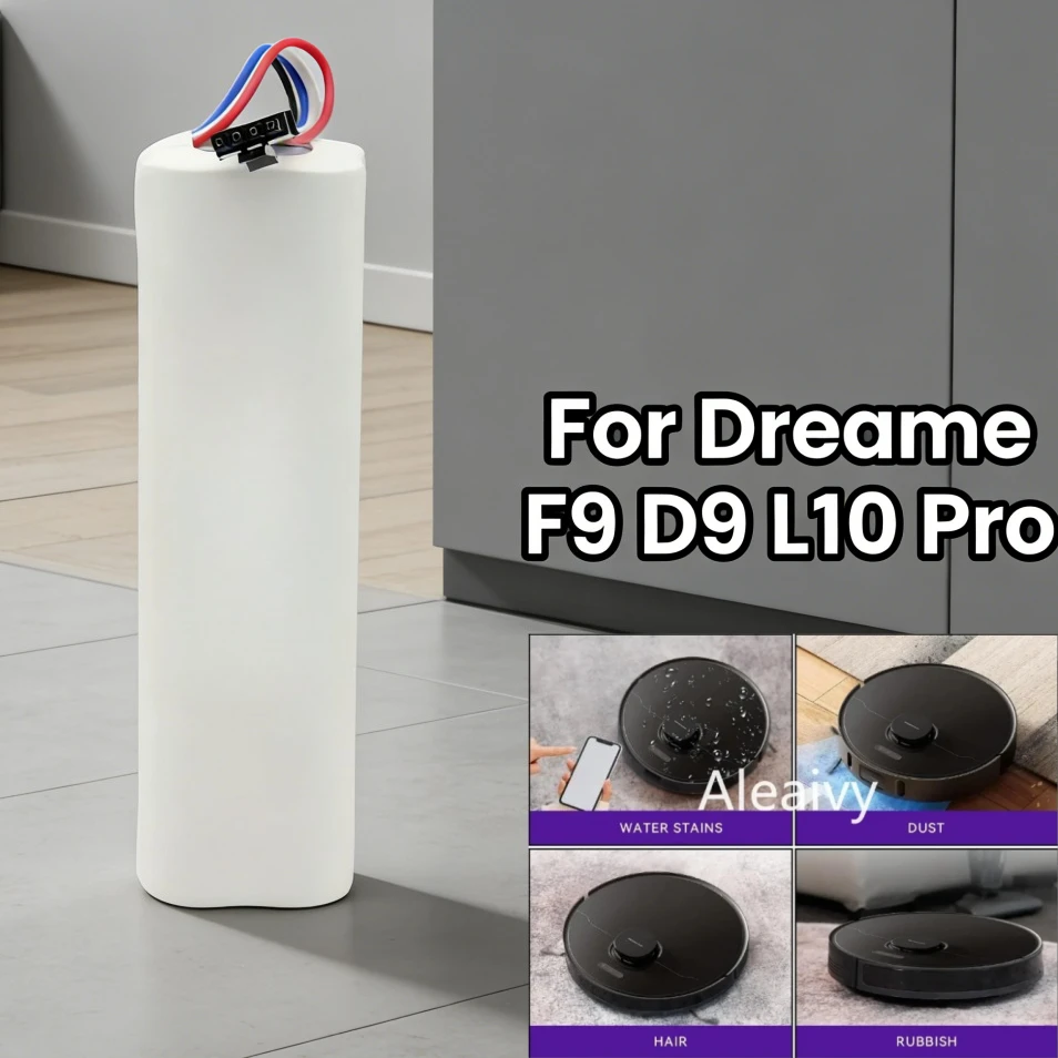 

Сменная литиевая батарея 14.4В 9800мАч для Dreame F9 D9 L10 Pro Plus RLS3 RLS5 RLS5L RLS5D, запчасть для робота-пылесоса