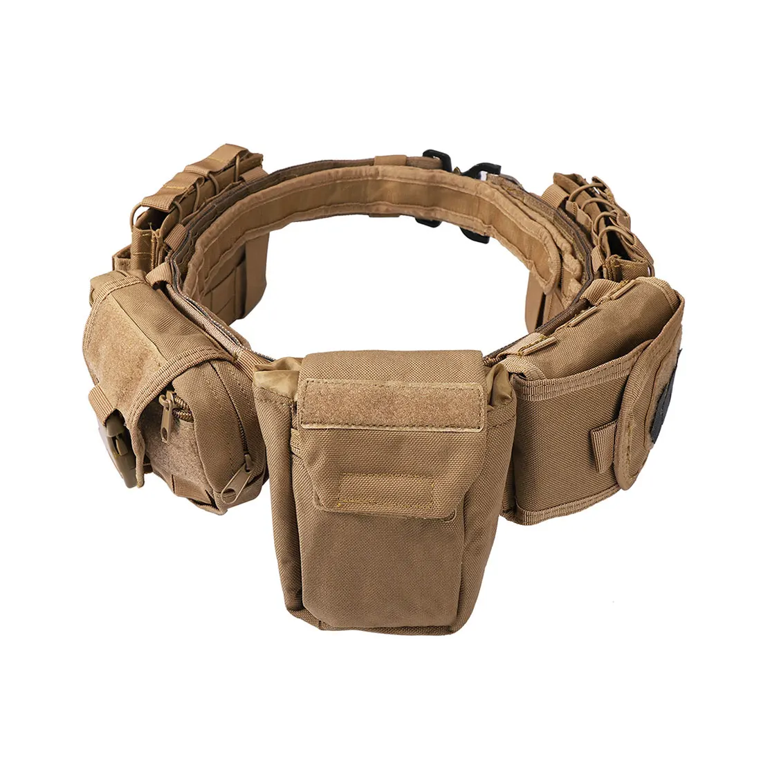 YAKEDA-cinturón táctico de patrulla al aire libre, conjunto de correa ajustable desmontable, Molle multifuncional para Airsoft, carga táctica