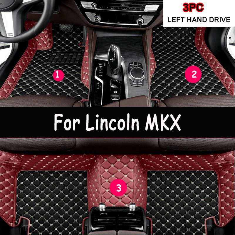 

Car Floor Mats For Lincoln MKX 2015 2016 2017 2018 Custom Auto Foot Pads Automobile Carpet Cover Interior Accessories