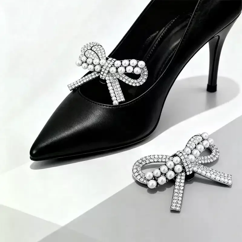 Crystal Rhinestones Bow-Knot Shoe Clips Or High Heels Sandals Boots Bridal Wedding Party Shoes Flower DIY Craft Shoes Decoration