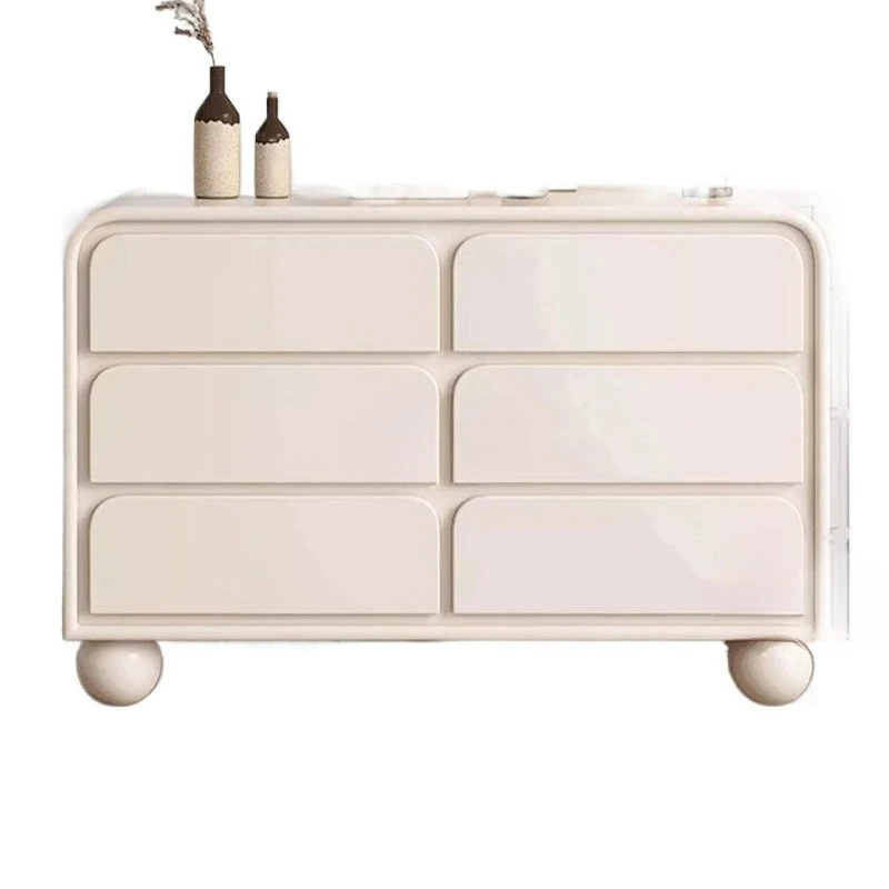 

chest bedroom master bedroom household chest of drawers multi-layer drawer storage cabinet light luxury cream wind six chest