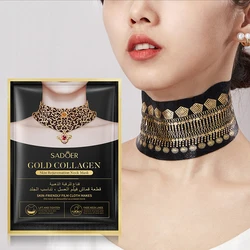 1 Pcs Gold Neck Mask Hydrating Whitening Collagen Neck Patch Anti-Wrinkle Anti-Aging Neck Lift Firming Care Cream Neck Skin Care