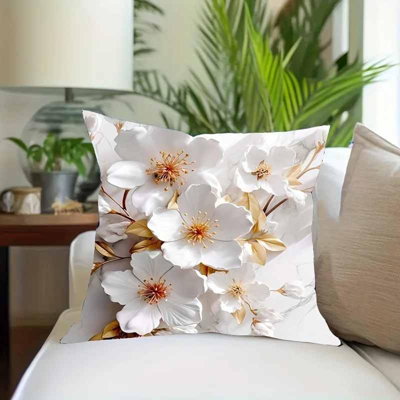 1pc, super weich bedruckte Blumen frisch werfen Kissen bezug drucken Kissen bezug