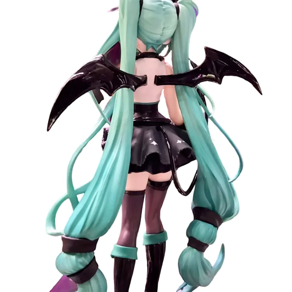 Anime Little Devil Hatsune Miku Handgemachter kleiner Waschbär Chuyin Dark Angel Handgefertigtes PVC-Modell Animationsperipherie