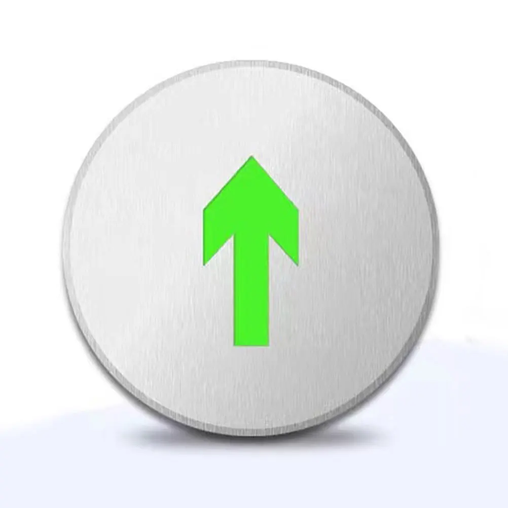 

Evacuation Direction Sign Glow In The Dark Stainless Steel Fire Emergency Marker Waterproof For Walls Floors Outdoor Indoor