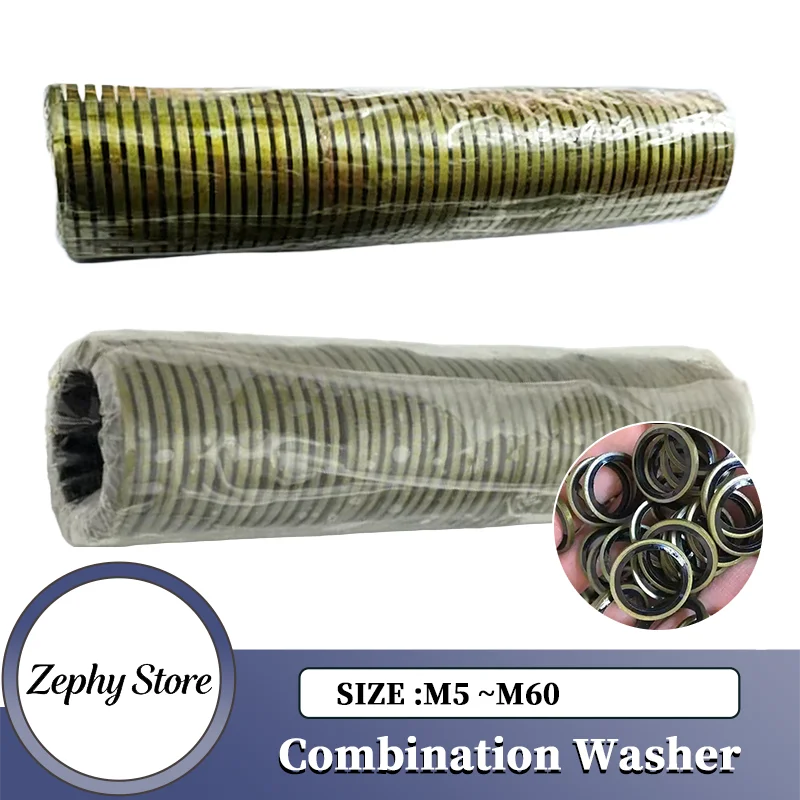 

M5 M6 M8 M10 M12 M14 M16 M18 M20~M60 Washer Seal Bonded Washer Metal Rubber Oil Drain Plug Gasket Sealing O Ring Assortment Set