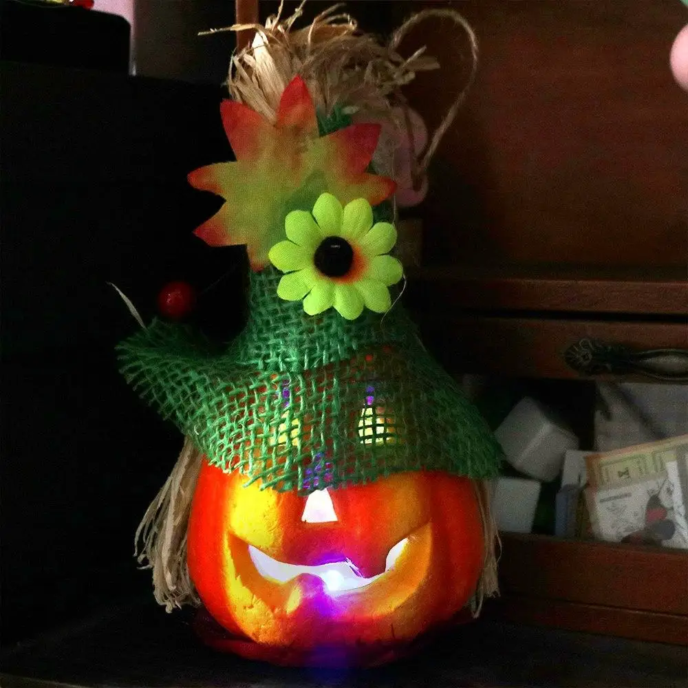 

Portable Hollow out Halloween Foam Pumpkin Lantern Light up Foam Pumpkin Lantern Pumpkin Props Home Ornaments