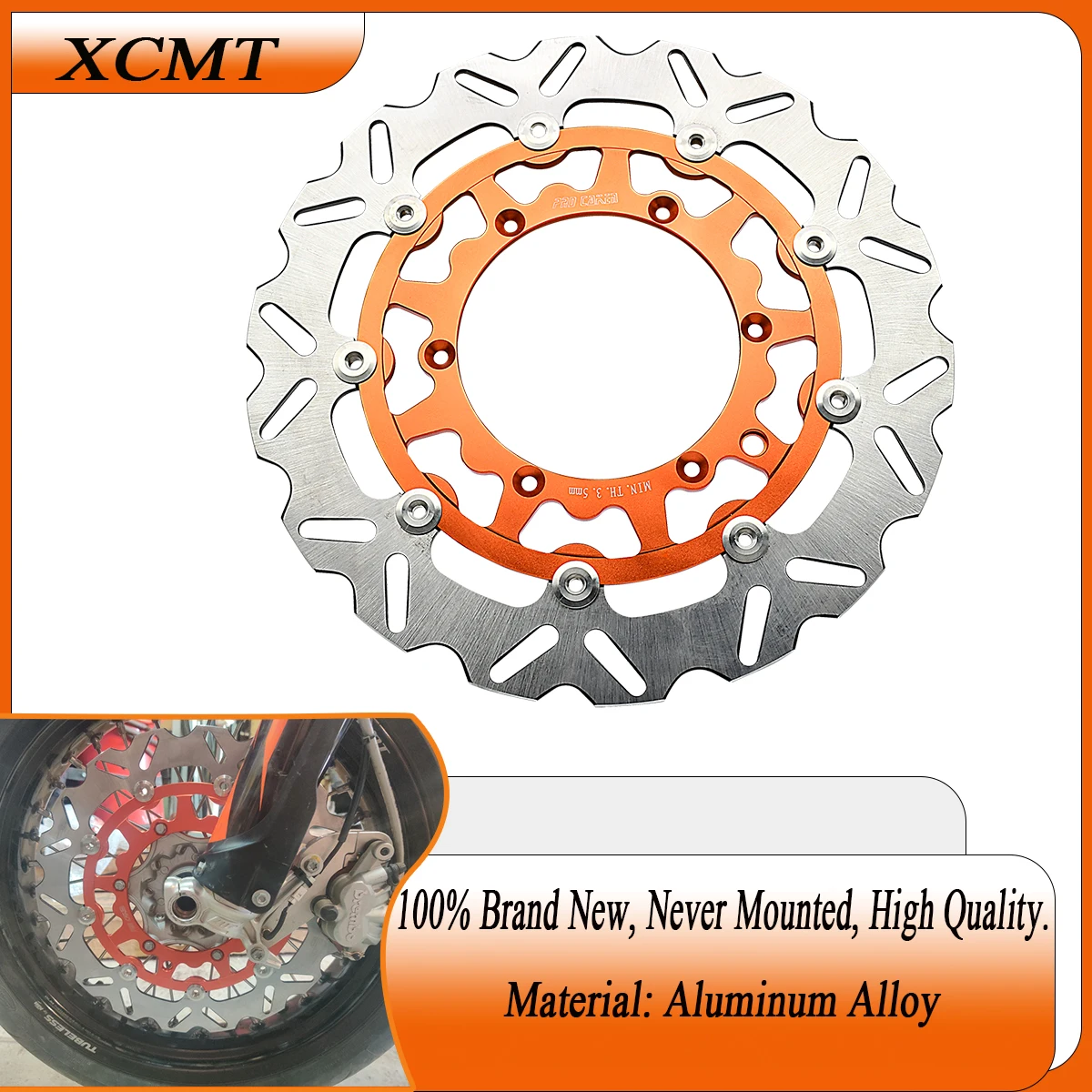 

Motorcycle 320MM Front Floating Brake Disc Rotor Adaptor For KTM XC XCF XCW SX SXF EXC EXCF 125 250 300 350 450 TPI Six Days