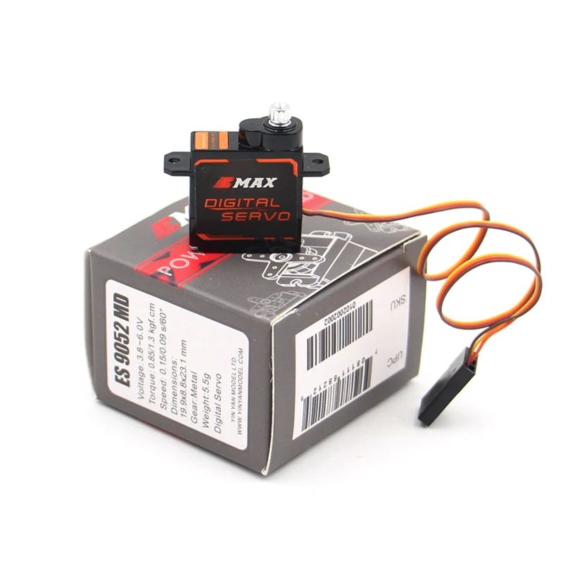 Original EMAX ES9052MD 5.5g Mini Digital Metal Servo with Gears Suitbale for Rc F3P Airplane/RC FPV Fixed-wing Drones Part DIY