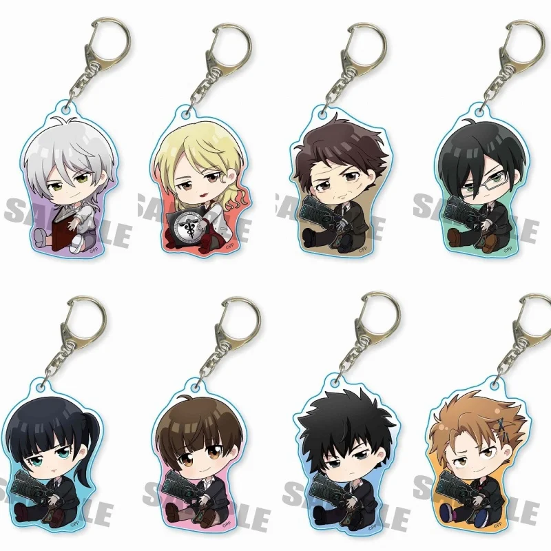 Psycho-pass Acryl-Schlüsselanhänger Anime-Zubehör Akane Tsunemori Shinya Kougami Figur Llavero Anime-Kollektion Fabrik Großhandel