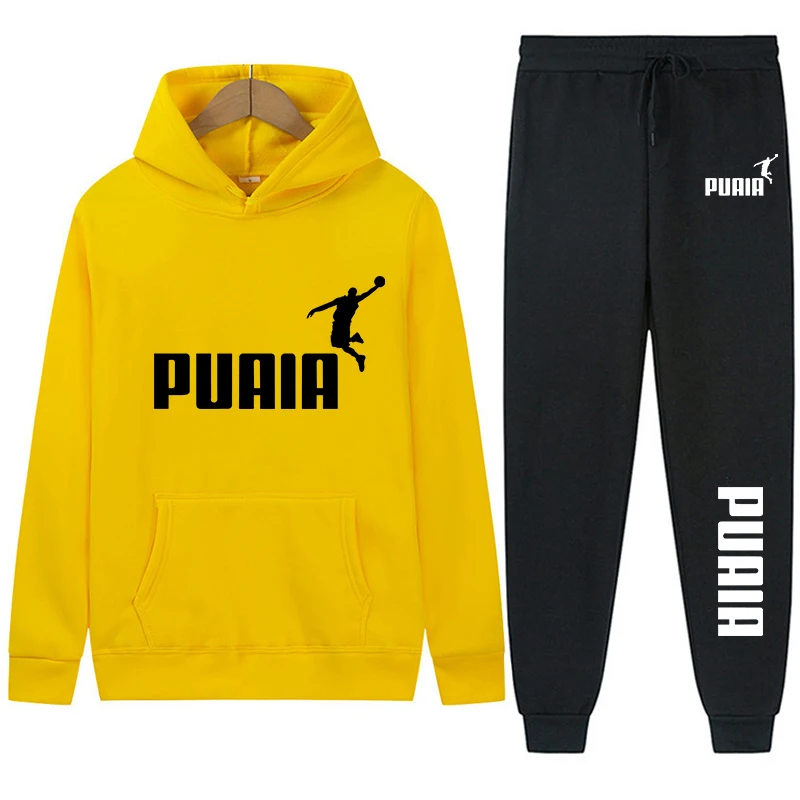 New Autumn Winter Men Women Tracksuit Hoodies + Pants 2Pcs Sets Suit Fashion Trend Hip Hop Y2K Clothing Sportswear Sweatshirts