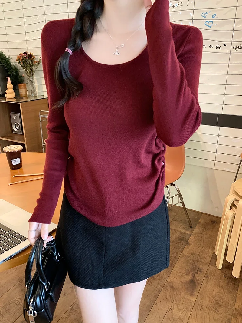 Solid Pullovers Women Simple Clean Basic Thermal Tops All-match Loose Knitted Mujer Sweaters Autumn Winter Warm Cozy O-neck New