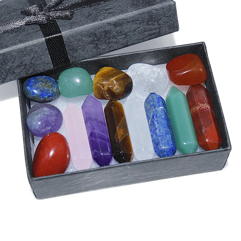 

Ore crystal energy stone set colorful yoga stone energy crystal irregular rough stone Amazon Europe hot spot
