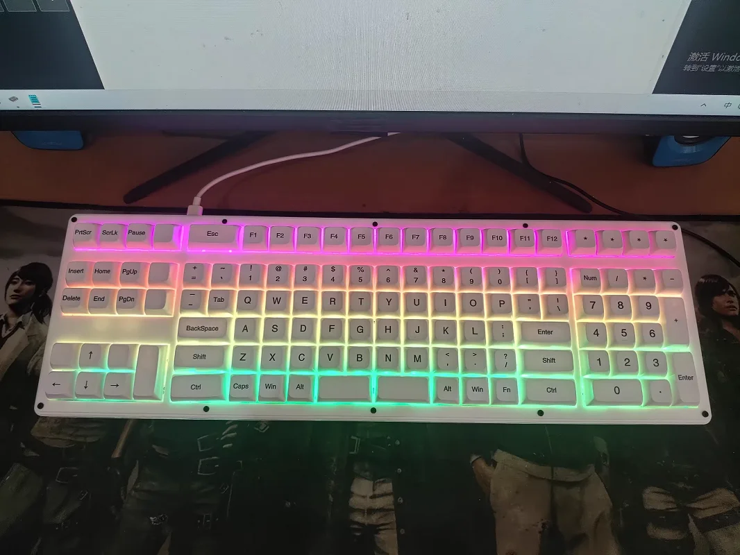 

Ortho A132 Keyboard Kit Wired Single Mode Hot Swap 6x22 132 Key Planck QMK Acrylic Shell Custom Mechanical Keyboard Support VIAL