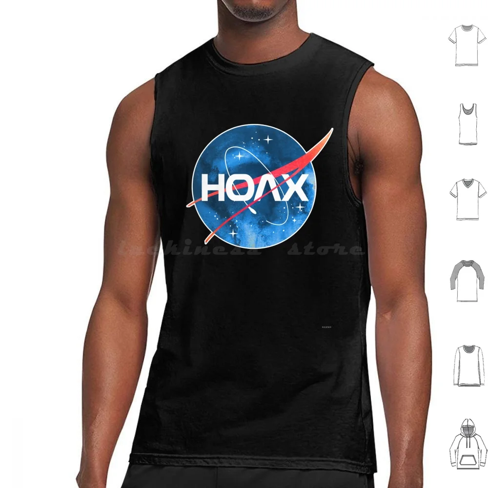 Hoax-Flat Earther Parody Tank Tops Print Cotton Earth Flat Parody Axel Stoll Flat Earth Flat Earther Flat Earth