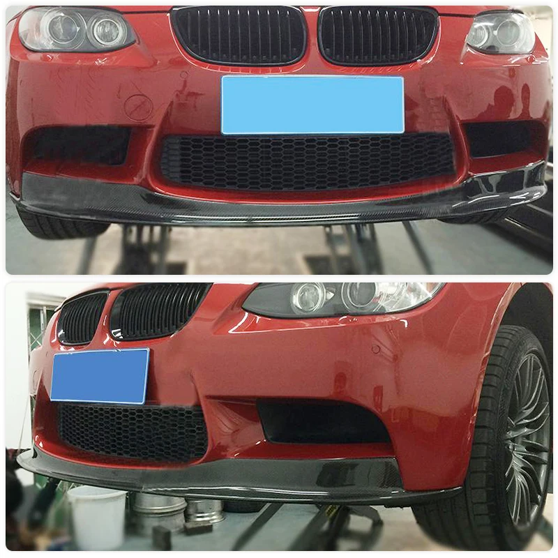 Front Bumper Lip Spoiler For BMW 3 Series E90 E92 E93 M3 2005-2011 Auto Car Styling Front Lip Chin Protector Guard Carbon Fiber