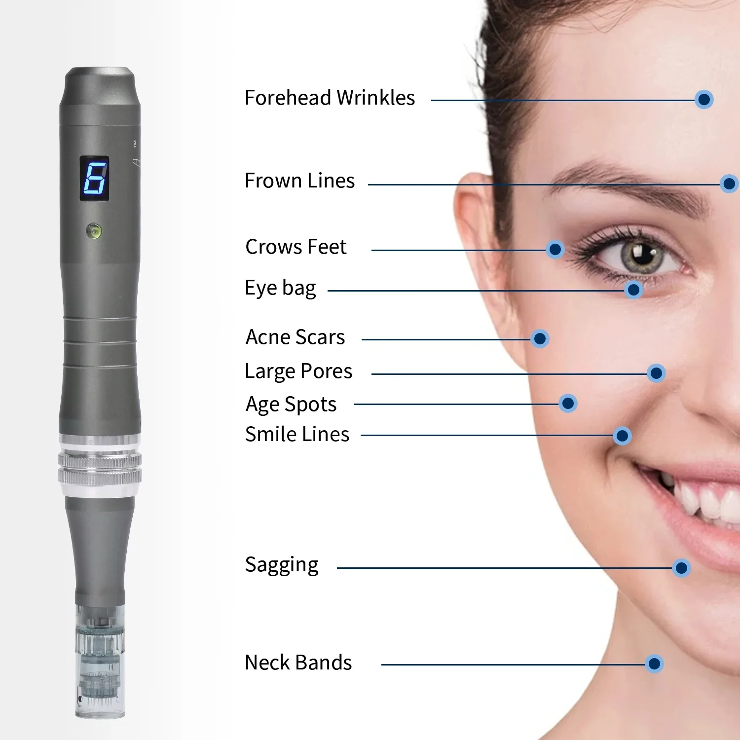 Authentic Dr pen Ultima M8 Microneedling With 12 pcs Needles Face Care Wireless Derma Pen Beuty Machine