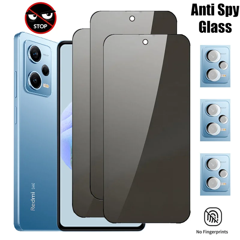 Note 12S Privacy Glass For Xiaomi Redmi Note 12 Pro Anti-Spy Tempered Glass Note 12 Pro+ Screen Protector Redmi Note 12 5g Film Smartphone Redmi Note 11S Prevent Peeping Protective Glasses Note12 Pro Plus Hard Glass