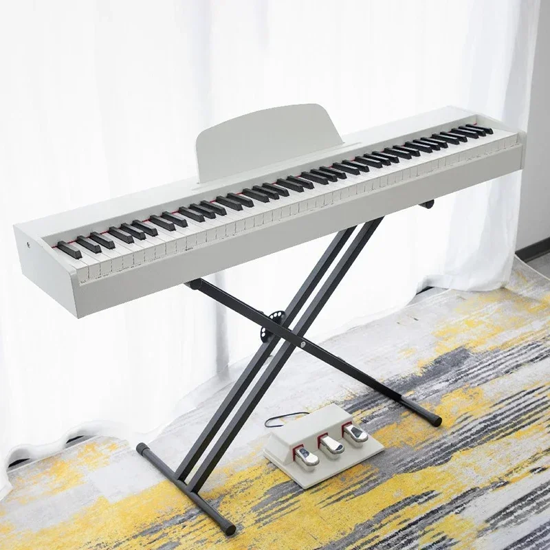 88 Key Professional Digital Piano Keyboard Electric Organ with Bluetooth Footswitch for Adults Beginners Musical Instrument