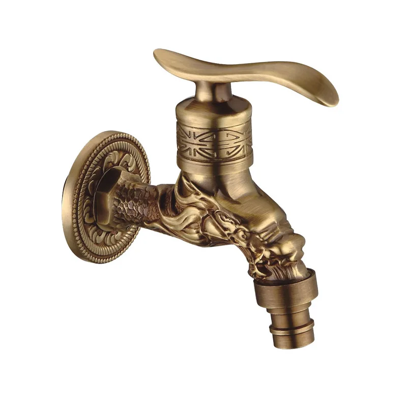 صنبور خارج الباب مجموع النحاس حديقة الحنفية الحائط العتيقة الانتهاء بيغكوك غسالة صنبور #6