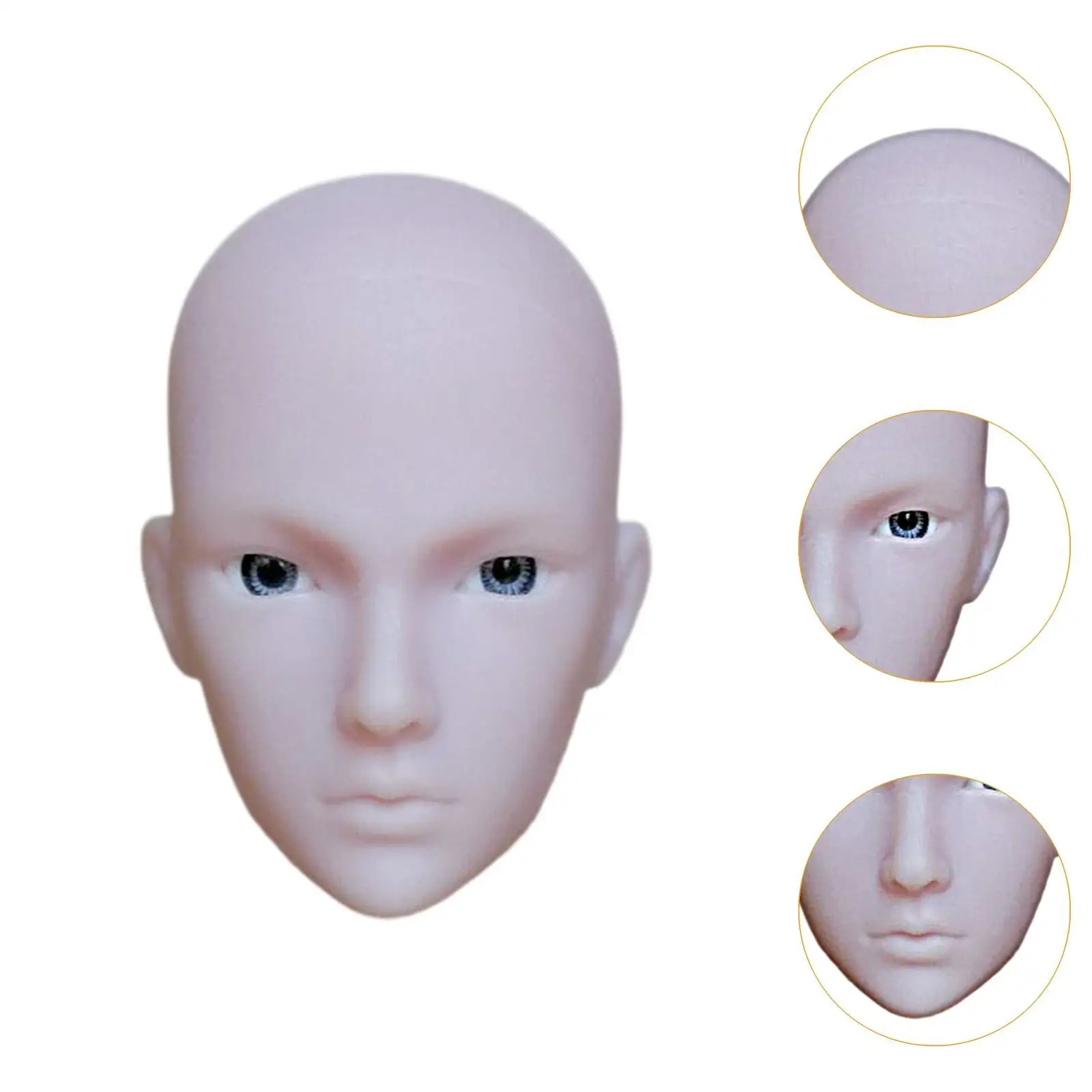Handmade 1/6 BJD Doll Head Sculpt Mold Plastic Practice Head Customization Tool for Ball Jointed Dolls Makeup