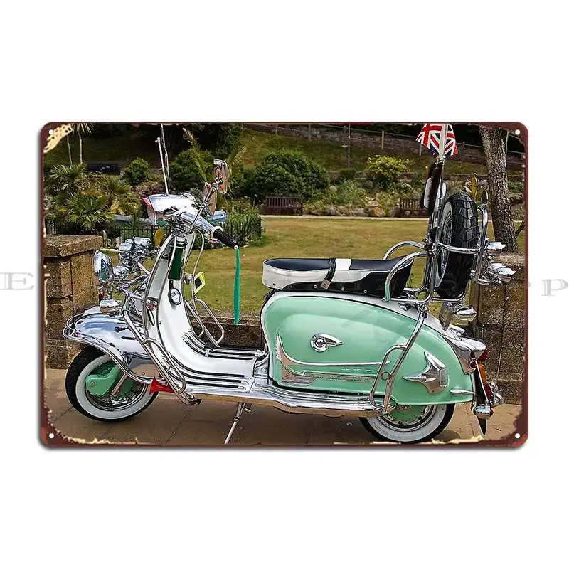 Mint Lambretta Metal Plaque Poster Wall Decor Personalized Garage Wall Decor Poster Tin Sign Poster