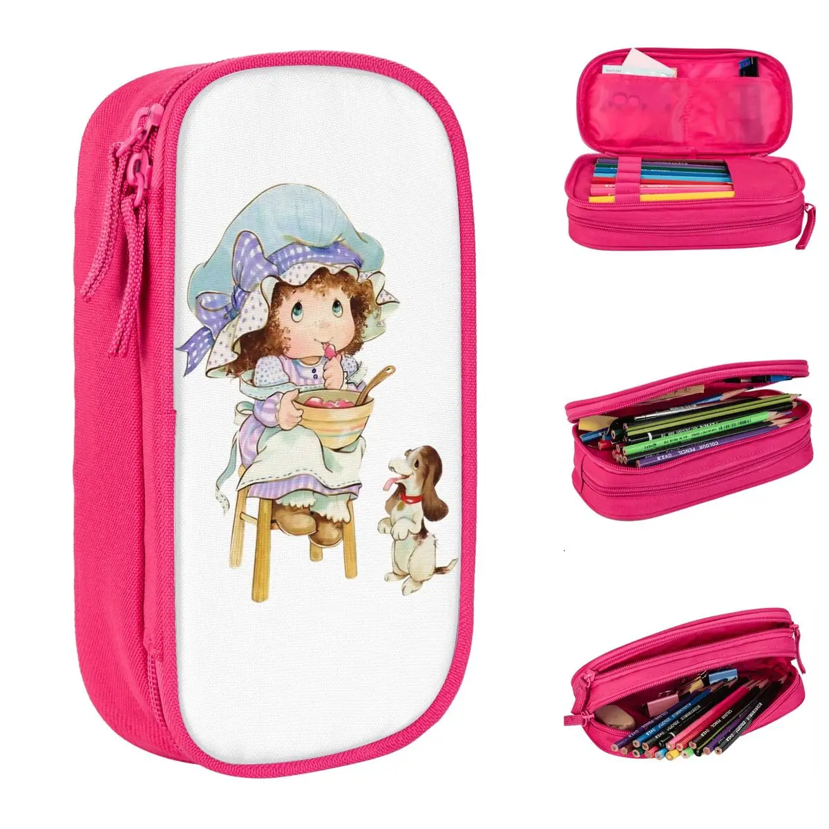 Sarah Kay Vintage Illustration Pencil Case New Cartoon Pen Bag Student Big Capacity Students School Gifts Pencilcases