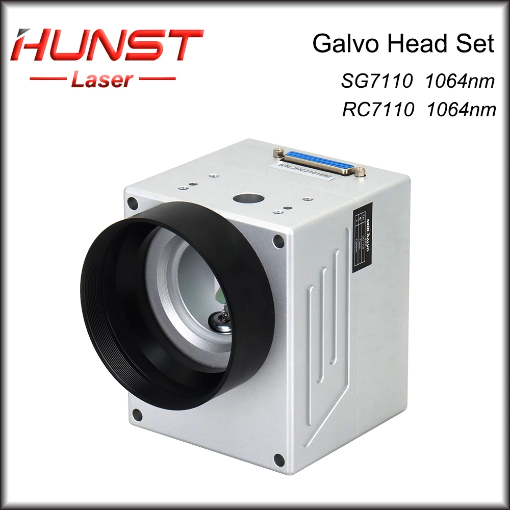 HUNST 1064nm Fiber Laser Scanning Galvo Head RC7110 SG7110 With Red Pointer 0-100W Input Aperture 10mm for Metal Marking Machine