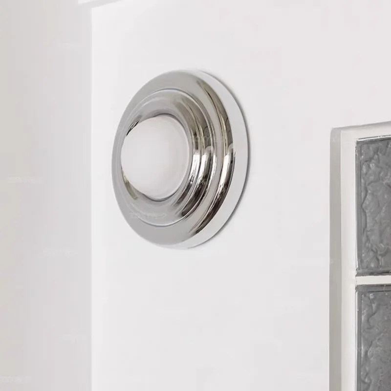

Circular Chrome Wall Lamp Nordic Modern Minimalist Bedroom Sconce Balcony Hallway Living room Atmosphere Staircase LED Lights