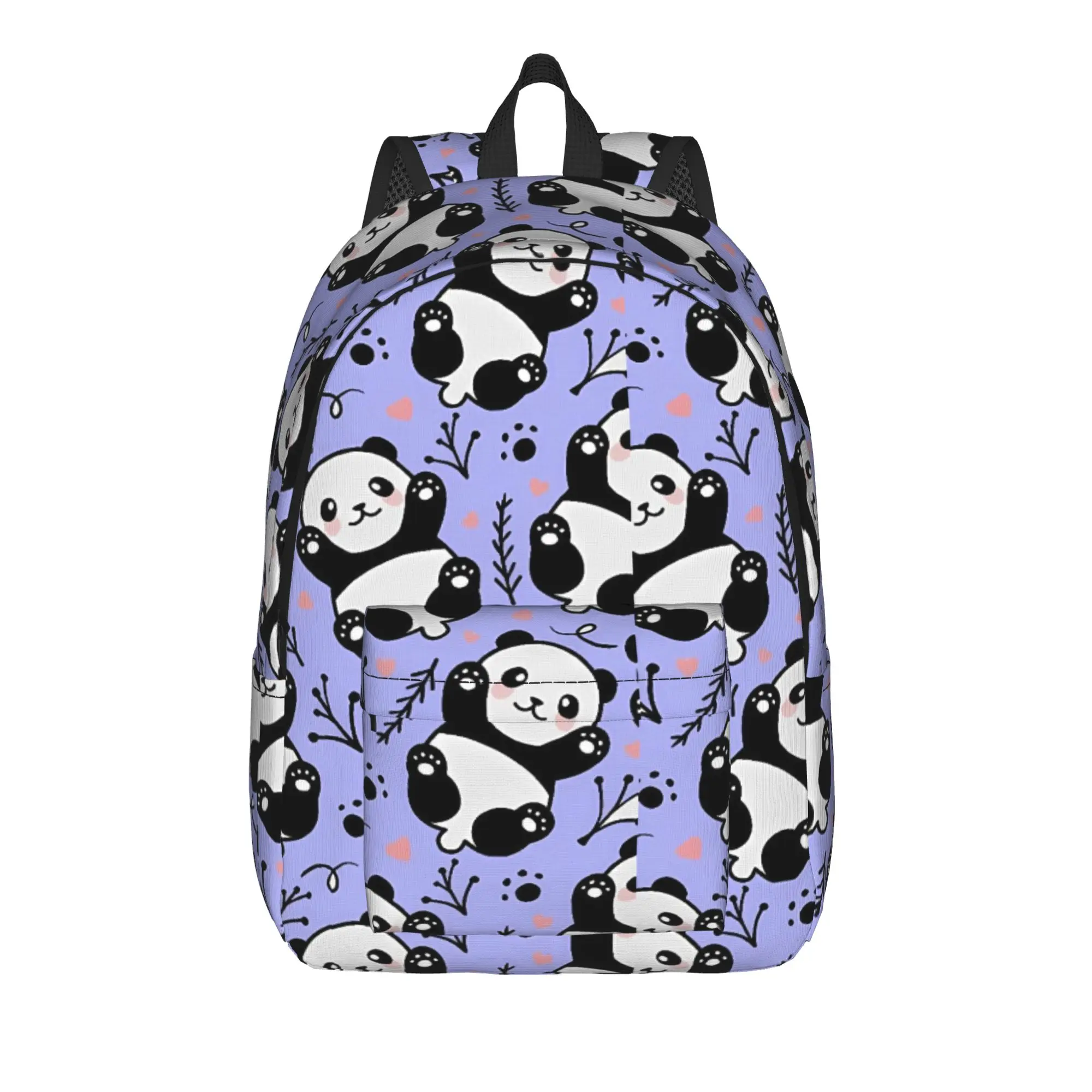 Panda And Bamboo Backpack  Teen Polyester Daily Backpacks Big Cool School Bags Rucksack